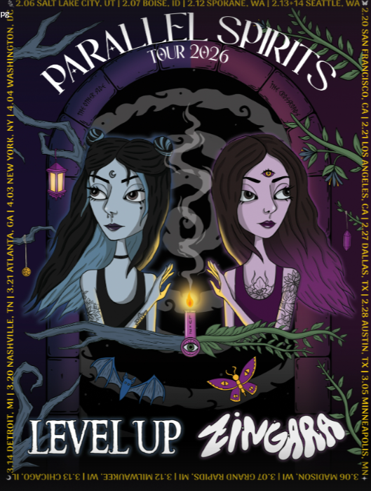 Level Up x Zingara - Parallel Spirits Tour Poster