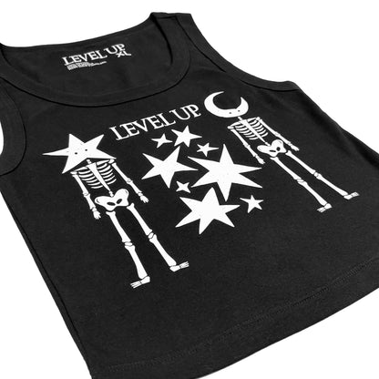 Level Up - Celestial Skeletons Crop Tank