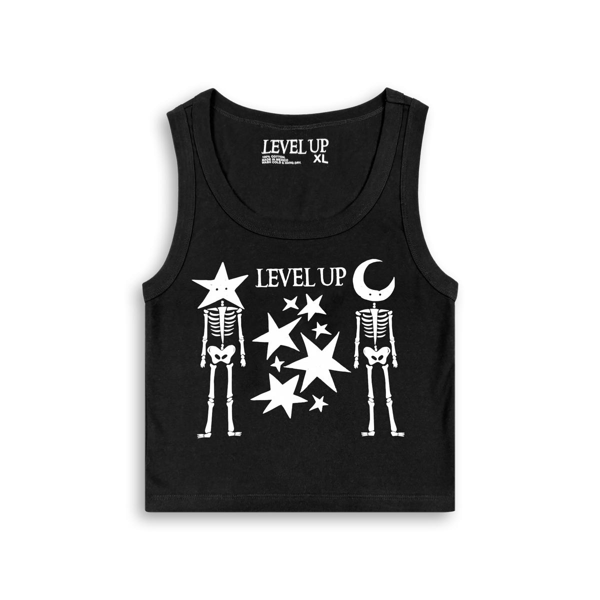 Level Up - Celestial Skeletons Crop Tank