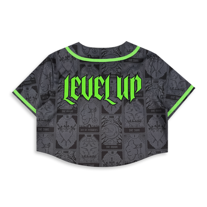 Level Up - Summerween Crop Baseball Jersey