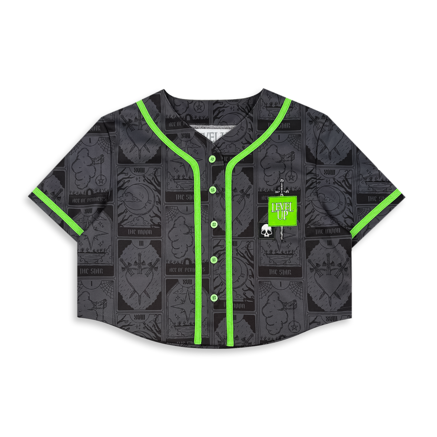 Level Up - Summerween Crop Baseball Jersey