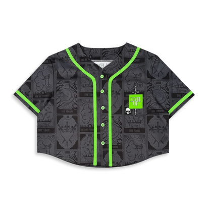 Level Up - Summerween Crop Baseball Jersey