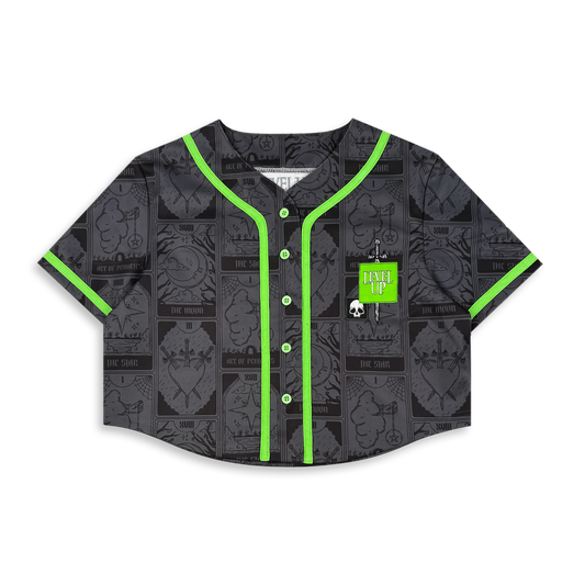 Level Up - Summerween Crop Baseball Jersey
