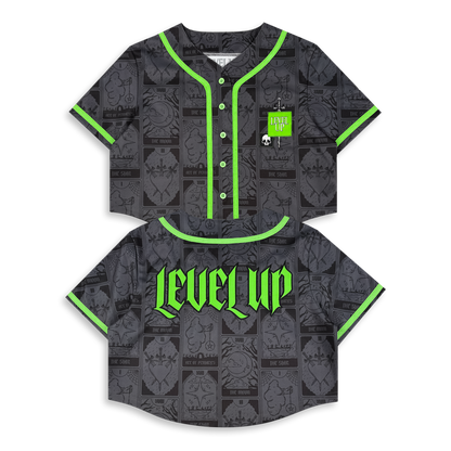 Level Up - Summerween Crop Baseball Jersey