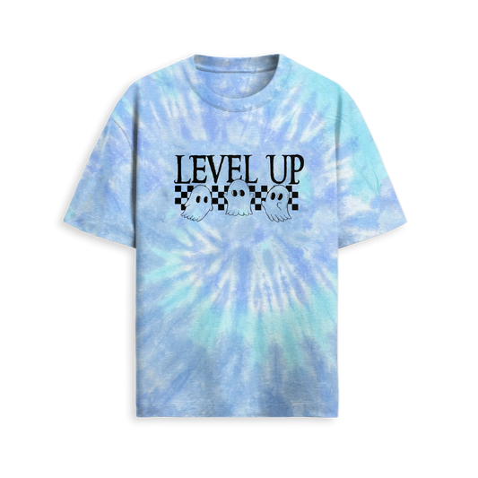 Level Up - Ghost Summoning Circle Tie Dye Tee