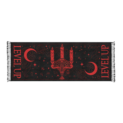 Level Up - Midnight Candelabra Metallic Knit Pashmina