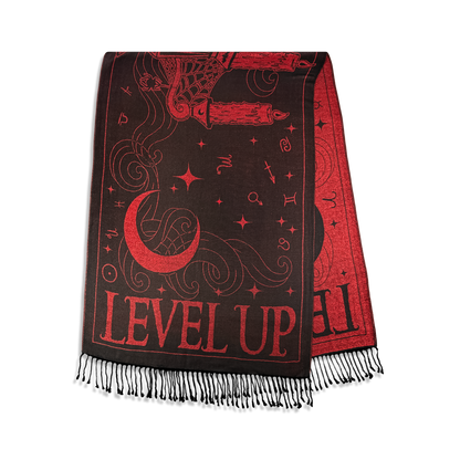 Level Up - Midnight Candelabra Metallic Knit Pashmina